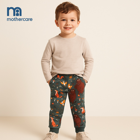 ANIMAL PRINTS ALLOVER GREEN TROUSER