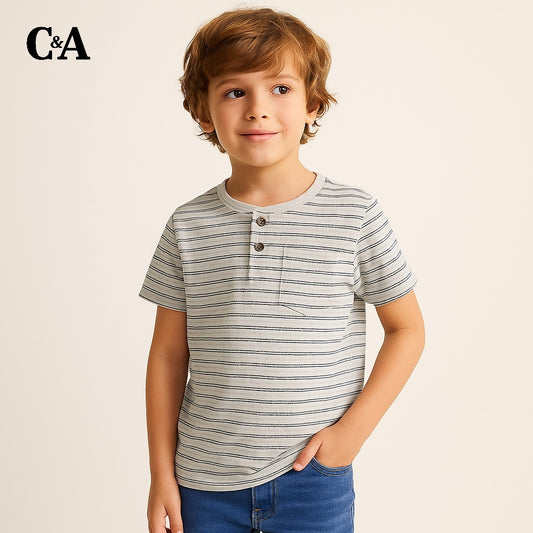 Grey button down t-shirt