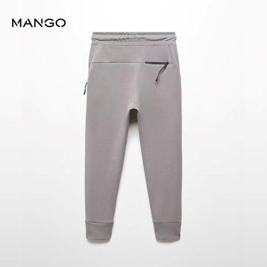 BACK ZIP STYLE GREY TROUSER