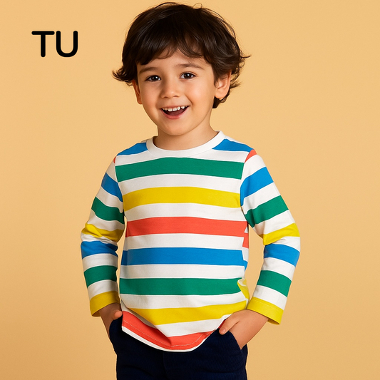 COLOURFUL STRIPE T-SHIRT
