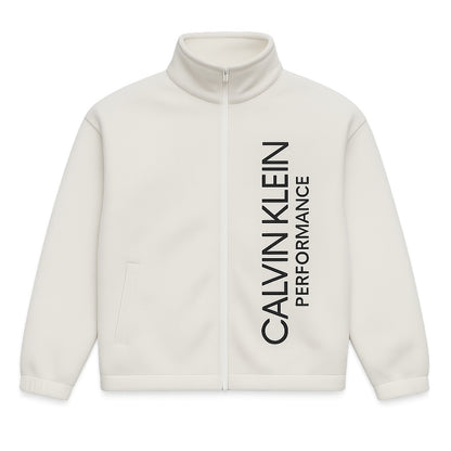 POLAR ZIPPER WHITE WITH BLACK PRINTING