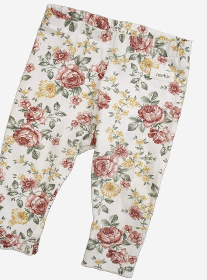 Floral bow leggings