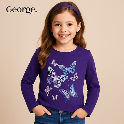 BUTTERFLY PURPLE T-SHIRT