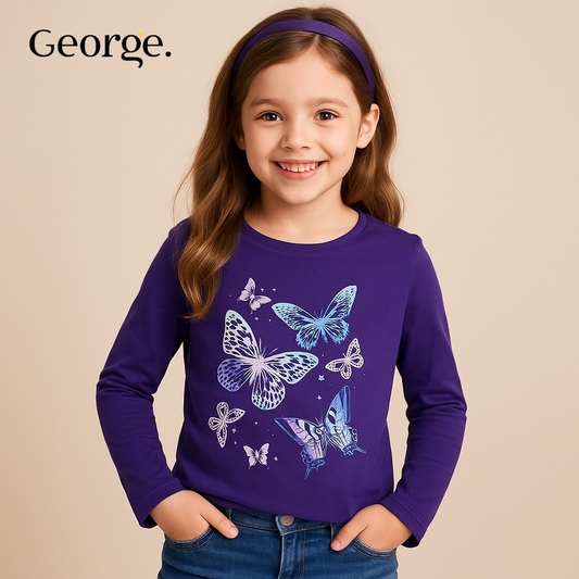 BUTTERFLY PURPLE T-SHIRT