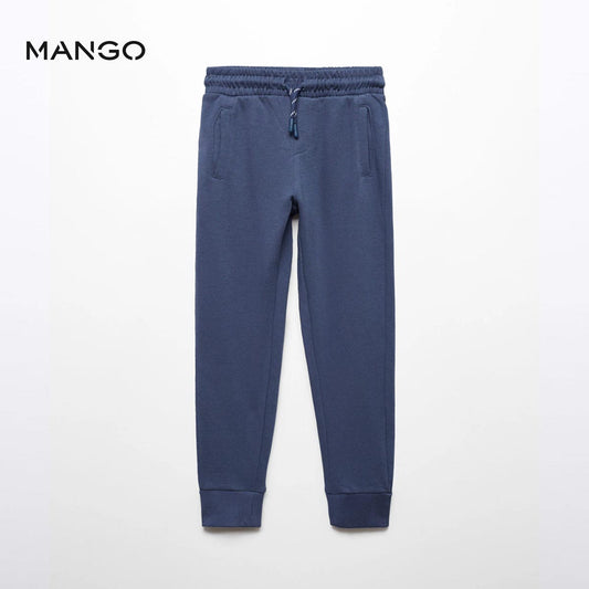 BLUE COTTON JOGGER TROUSER