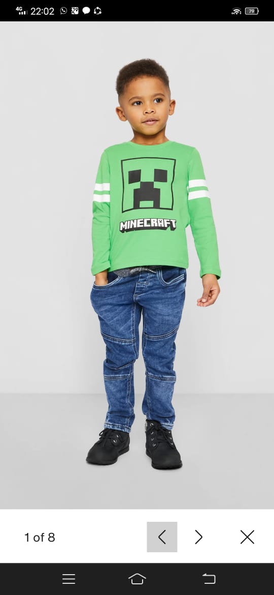 Minecraft green t-shirt