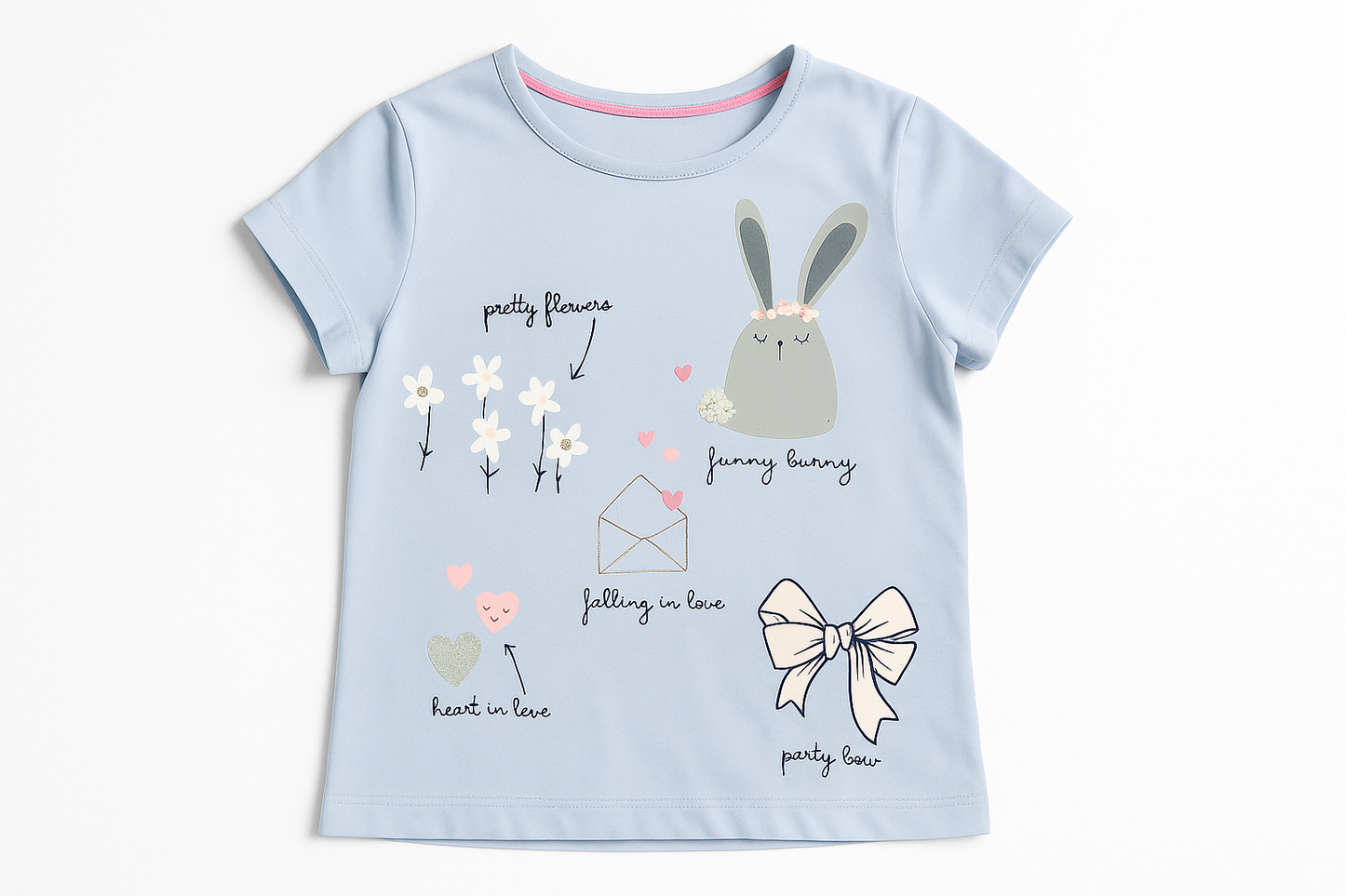Funny bunny light blue t-shirt