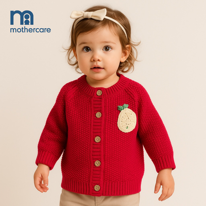 FRUIT EMBROIDERY SWEATER RED UNISEX