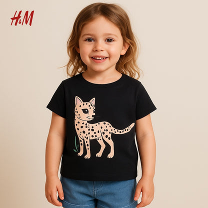 Pink kitty print t-shirt