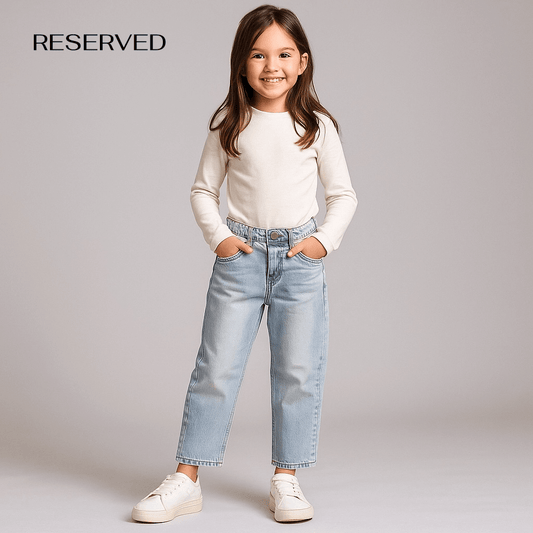 LIGHT BLUE LOOSE BOTTOM DENIM PANT