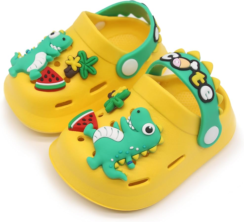 DINOSAUR STYLE CLOG SHOES YELLOW