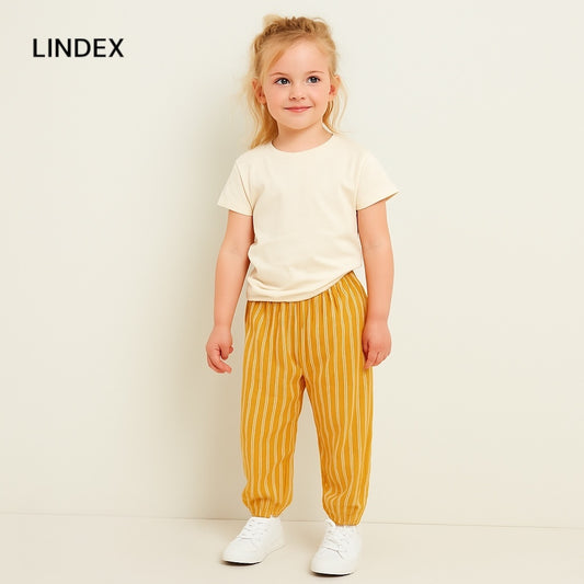 Lining mustard light weight unisex cotton trouser