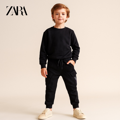 POCKET FASHION BLACK TROUSED