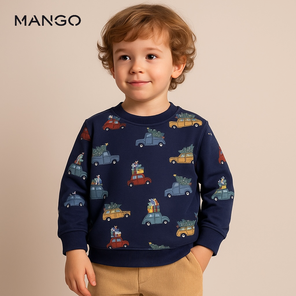 CAR PRINT ALLOVER SWEATSHIRT