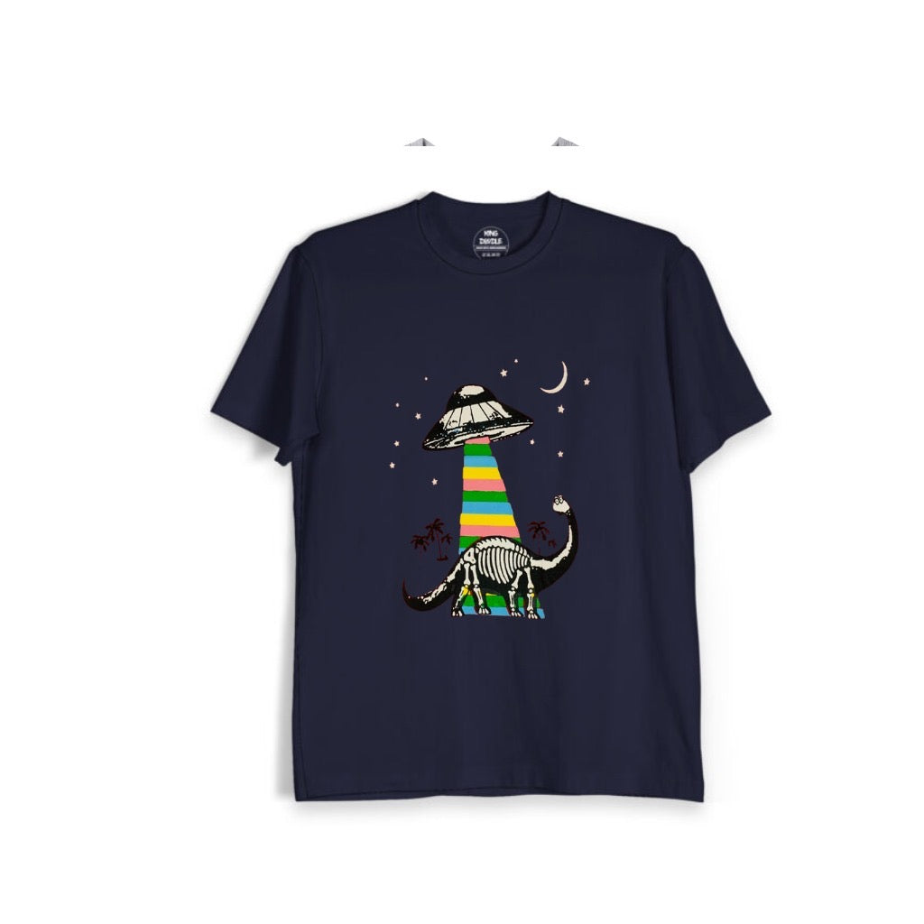 Dino mushroom navy blue t-shirt