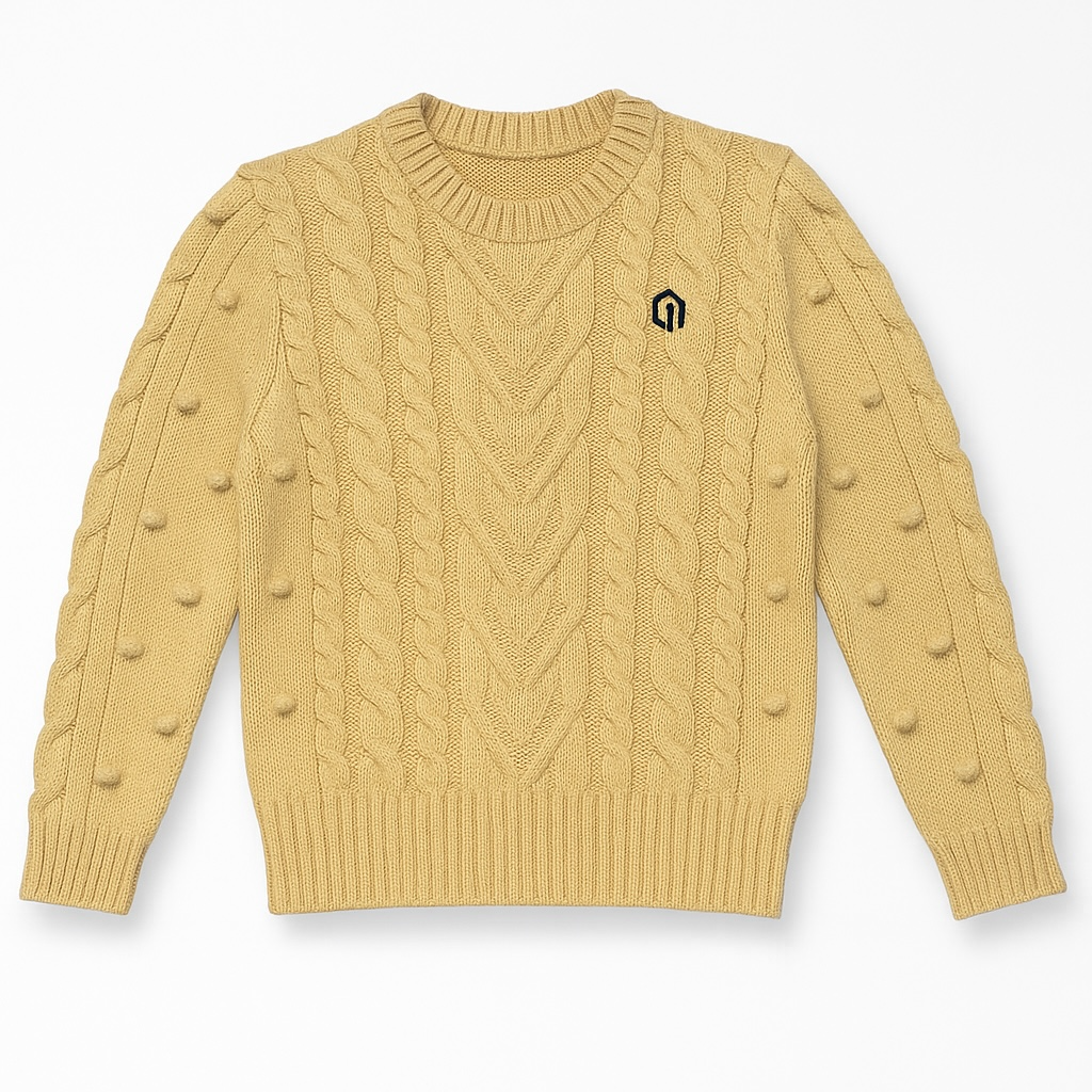 YELLOW PATTERN STYLE SWEATER