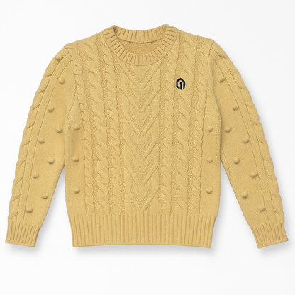 YELLOW PATTERN STYLE SWEATER