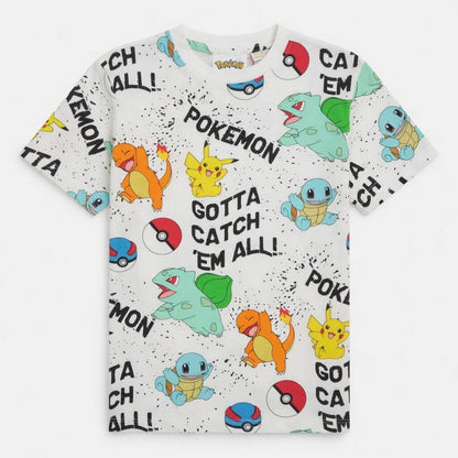 POKEMON OVERALL PRINT T-SHIRT