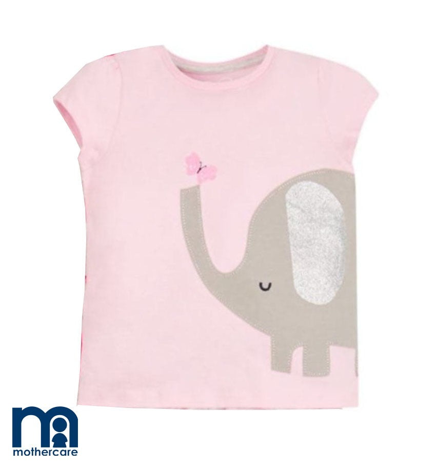 M care elephant appliqué t-shirt