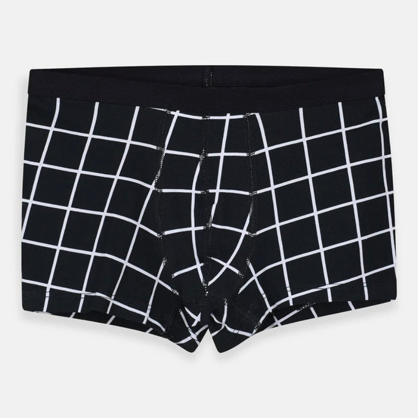 Check Black Boxer