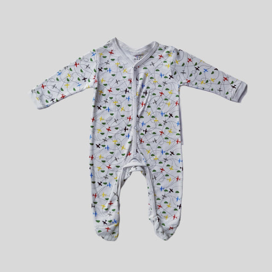 Aeroplane full romper with cap