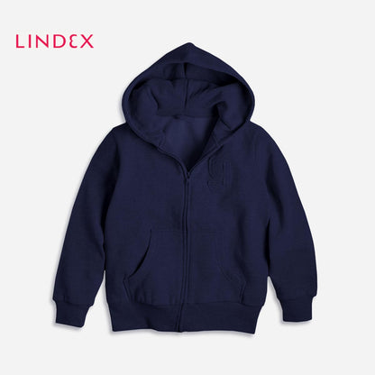 POCKET EMBROIDERY NAVY BLUE HOOD