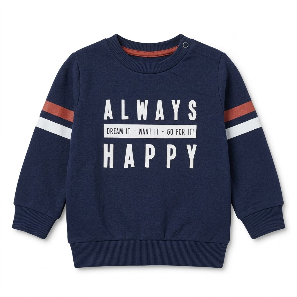 PRINTED BLUE SWEATSHIRT
