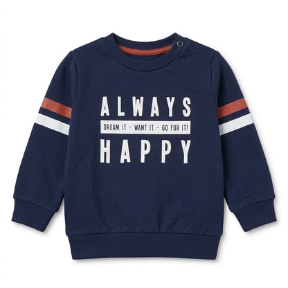 PRINTED BLUE SWEATSHIRT