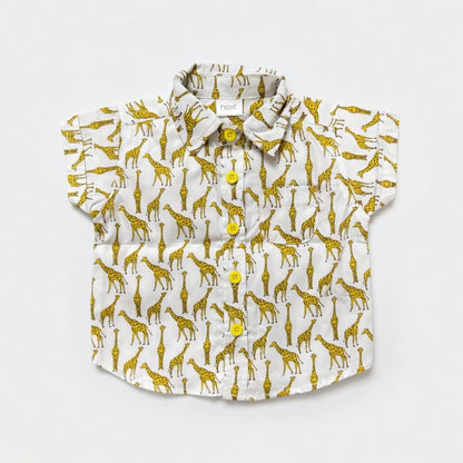 GIRAFFE PRINT CASUAL SHIRT