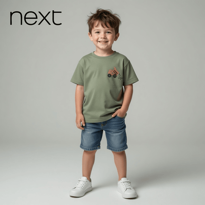 TRACTOR PRINT GREEN T-SHIRT