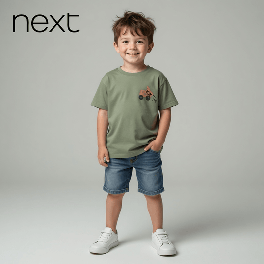 TRACTOR PRINT GREEN T-SHIRT
