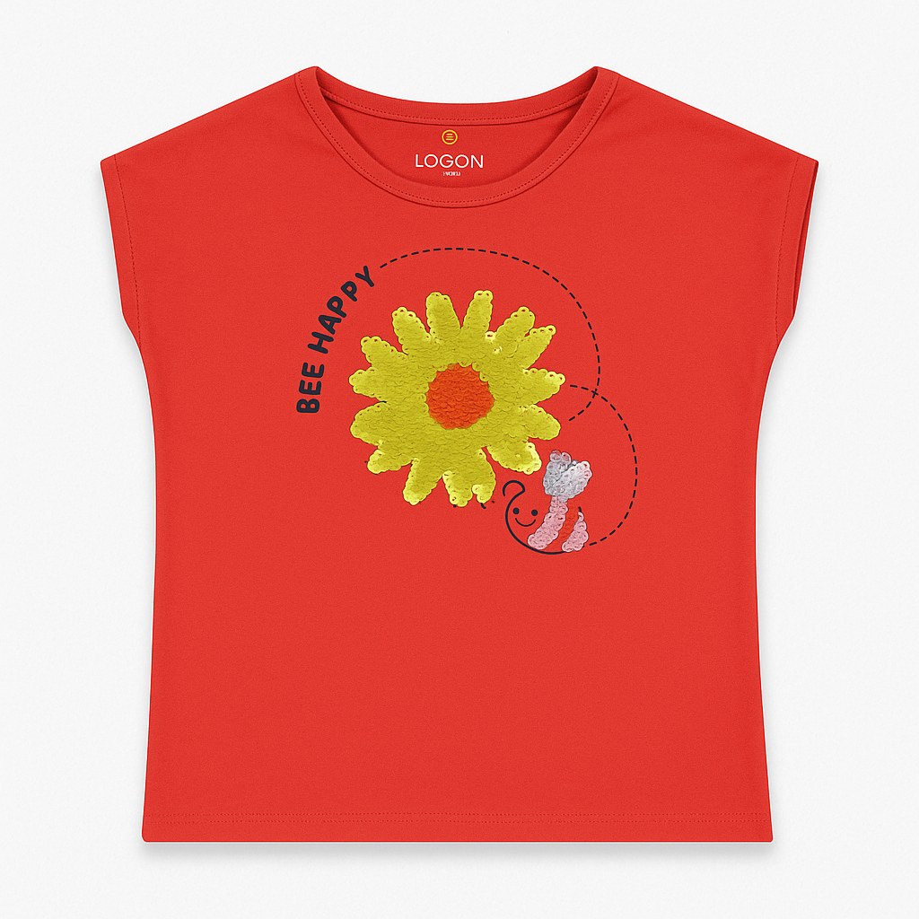 Flip embroidery t-shirt