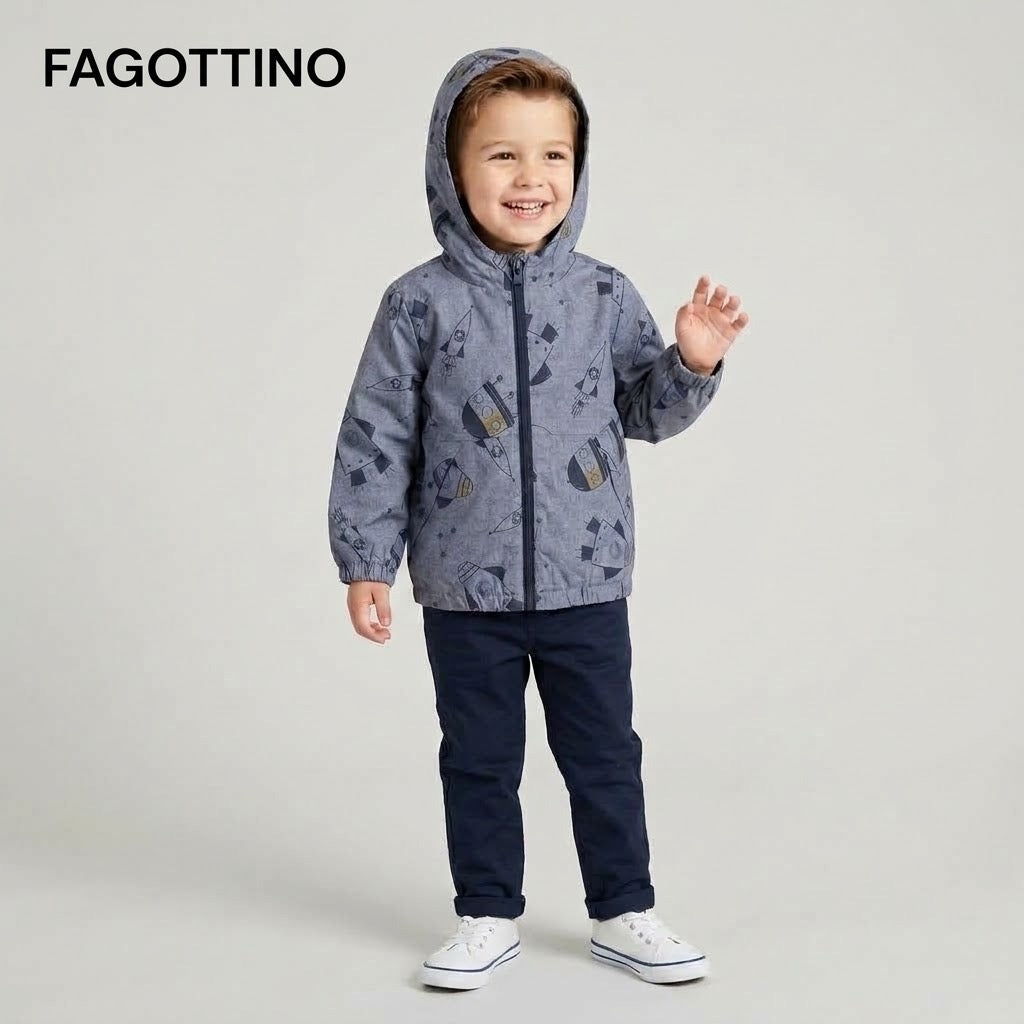 SPACE THEME HOODED JACKET