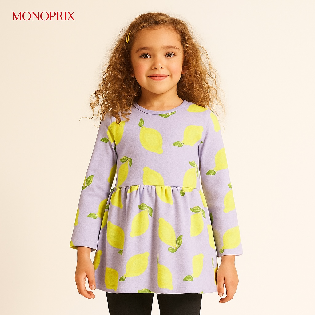 Can a Lemon Print on Purple Be the Cutest Trend for Baby Girl Dresses?