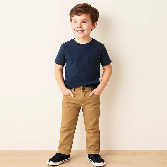 Khaki Denim Cotton Pant