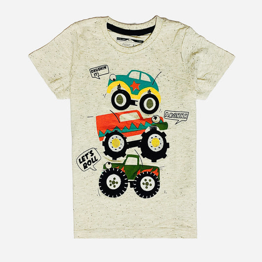 Monster truck embroidery t-shirt