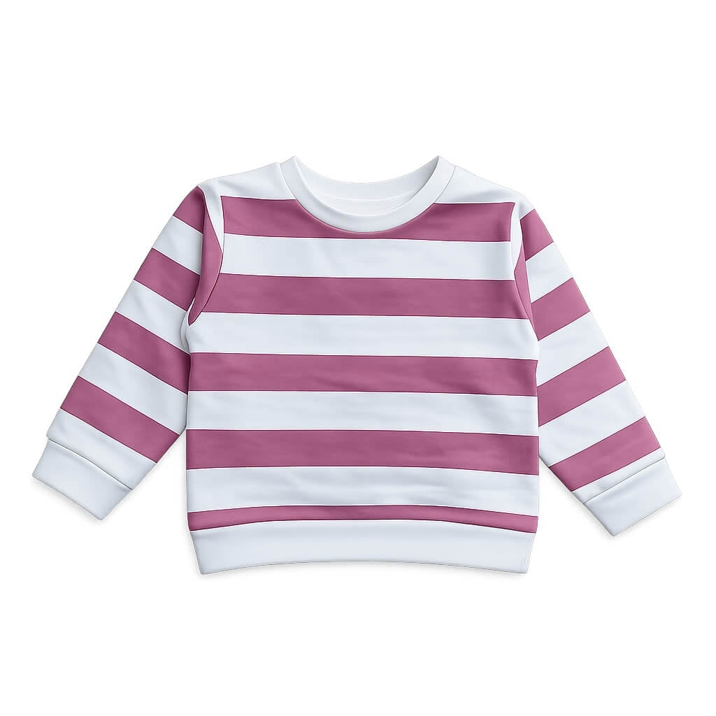 MAROON STRIPES SWEATSHIRT