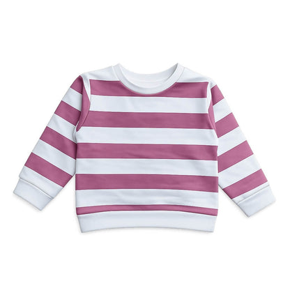 MAROON STRIPES SWEATSHIRT