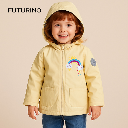 RAINBOW PRINT YELLOW JACKET