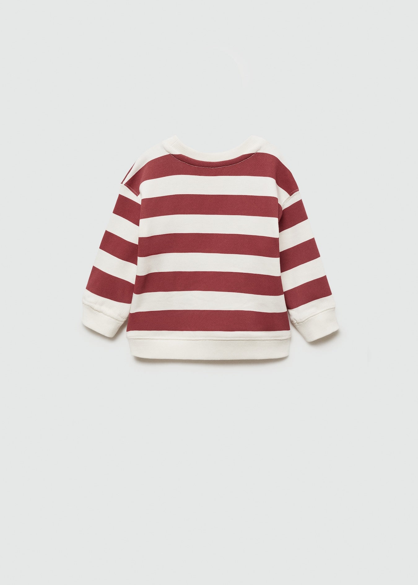 OFFWHITE MAROON STRIPE SWEATSHIRT