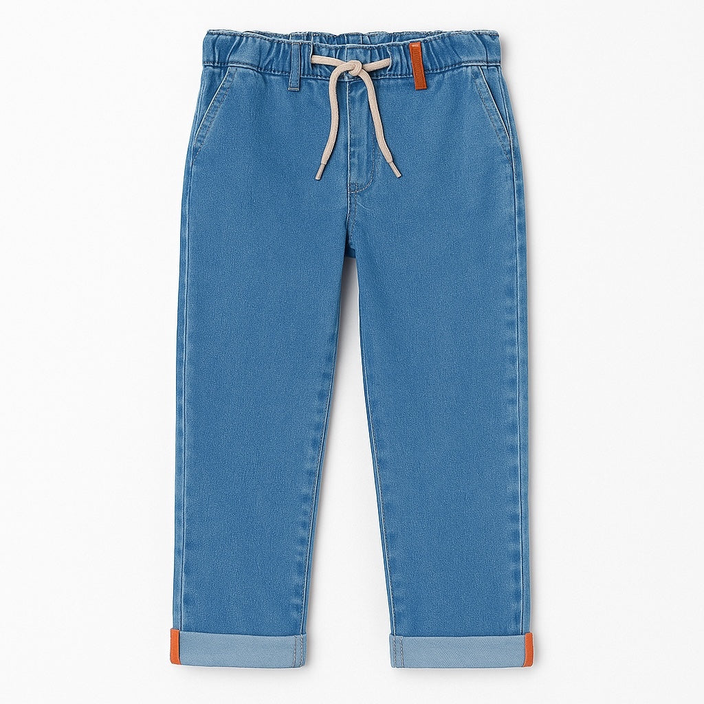 Orange loop denim trouser