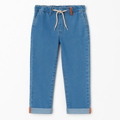 Orange loop denim trouser