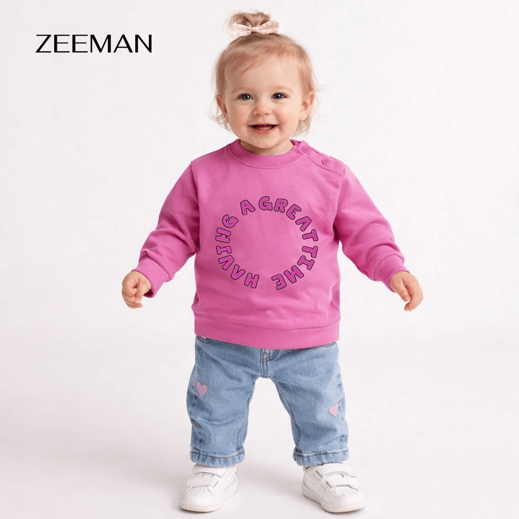 PINK PRINTED SWEATSHIRT