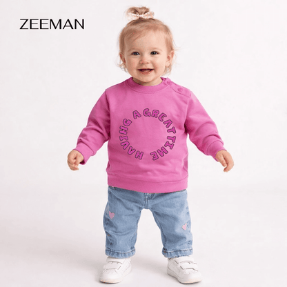 PINK PRINTED SWEATSHIRT