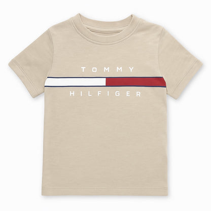 TH PRINT T-SHIRT LIGHT BROWN