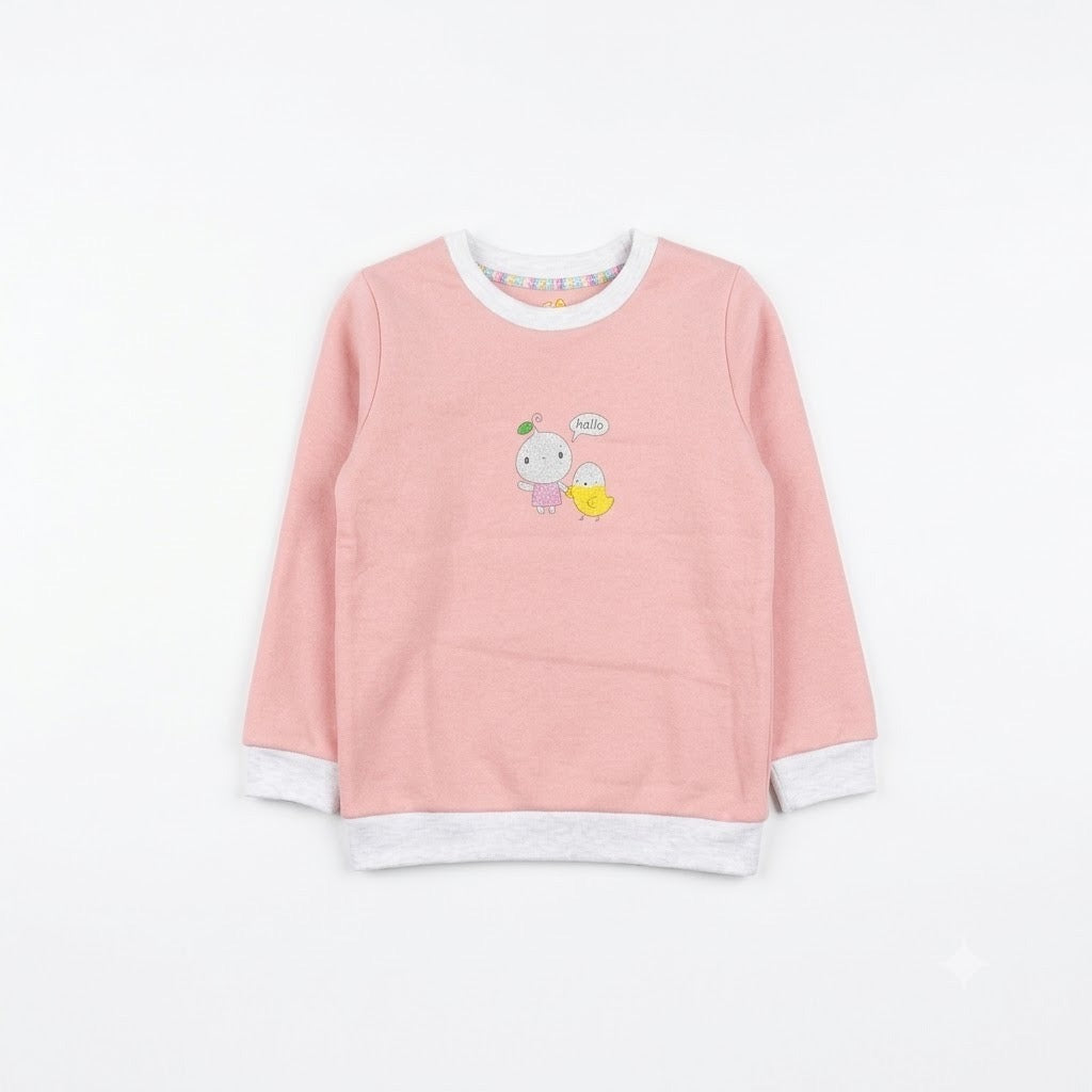 PINK PRINTED SWEATSHIRT