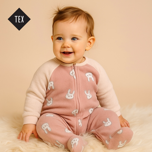BUNNY ALLOVER WOOL ROMPER