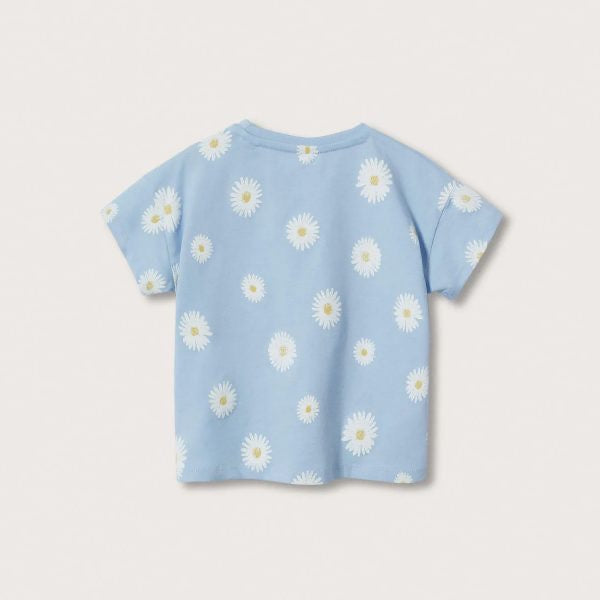 floral light blue t-shirt