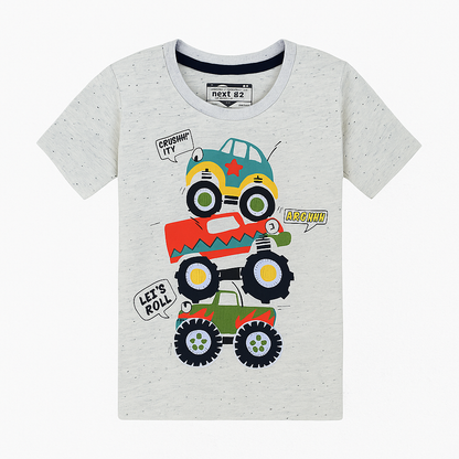 Monster truck embroidery t-shirt