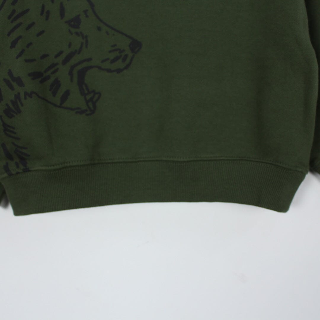 BEAR PRINT DROP SHOULDER SWEATSHIRT